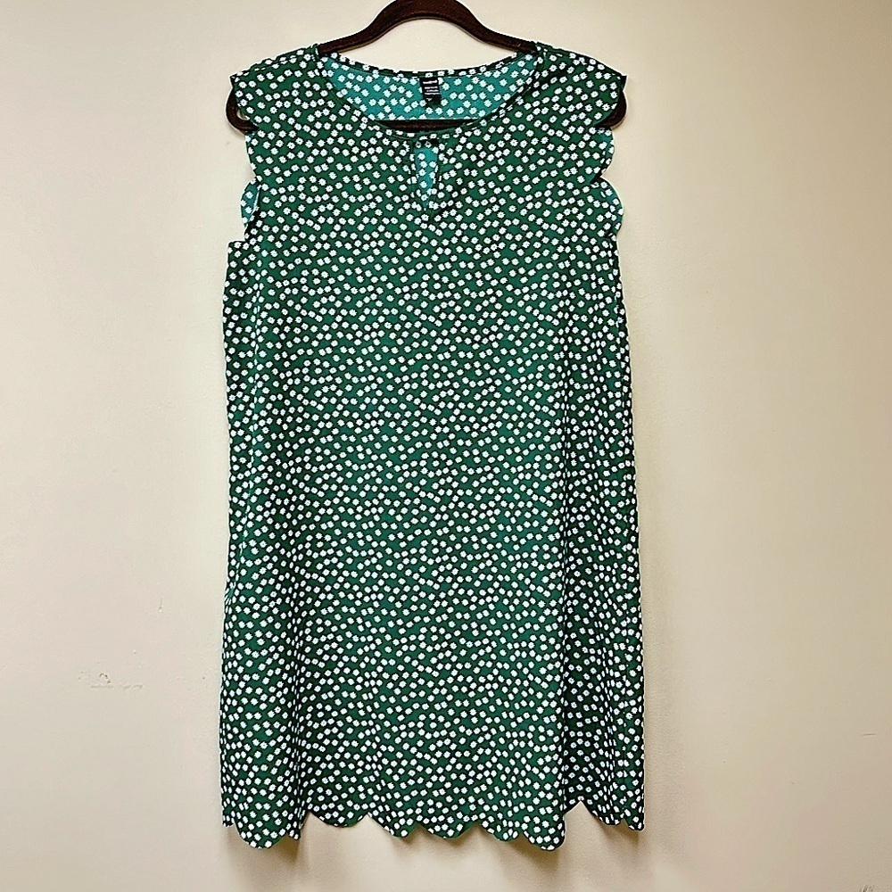 Green Floral Cottagecore Spring Dress Size Large - Picture 1 of 14